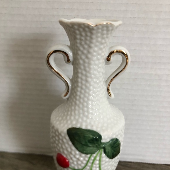 Vtg Adorable Cherry Vase - Picture 4 of 11